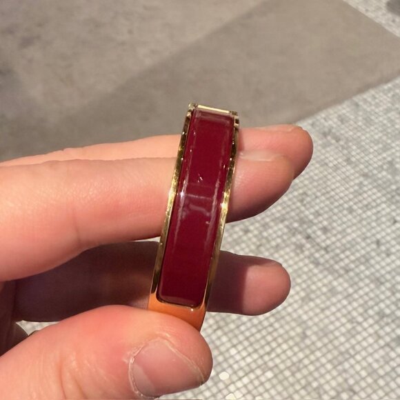 Hermès Burgundy Enamel GHW Clic H Bracelet - Picture 12 of 14